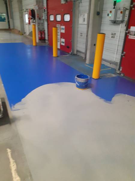 Quai de déchargement en résine polyaspartique 