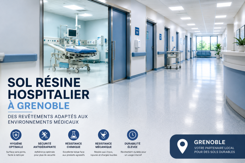 Sol résine hospitalier à Grenoble : des revêtements adaptés aux environnements médicaux